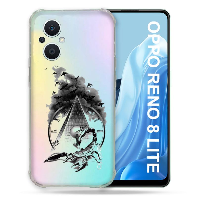 Coque Renforcée Transparente Pour Oppo Reno 8 Lite 5G Scorpion