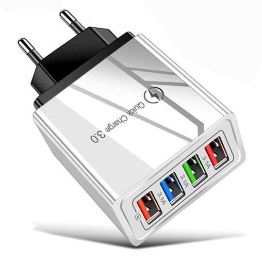 Plug Adaptateur Electrique Multisupport Multiprise Charge Rapide 4 USB Charge Rapide