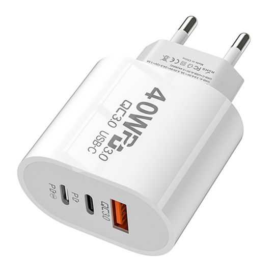 Plug Adaptateur Electrique Multisupport Multiprise Charge Rapide 2 USB 1 USB-C