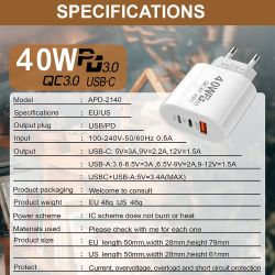 Plug Adaptateur Electrique Multisupport Multiprise Charge Rapide 2 USB 1 USB-C