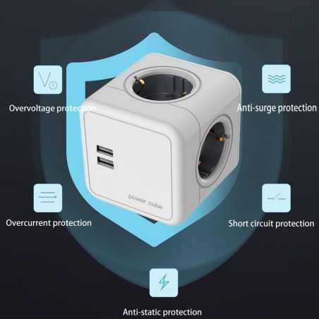 Multiprise Plug Adaptateur Electrique Multisupport USB