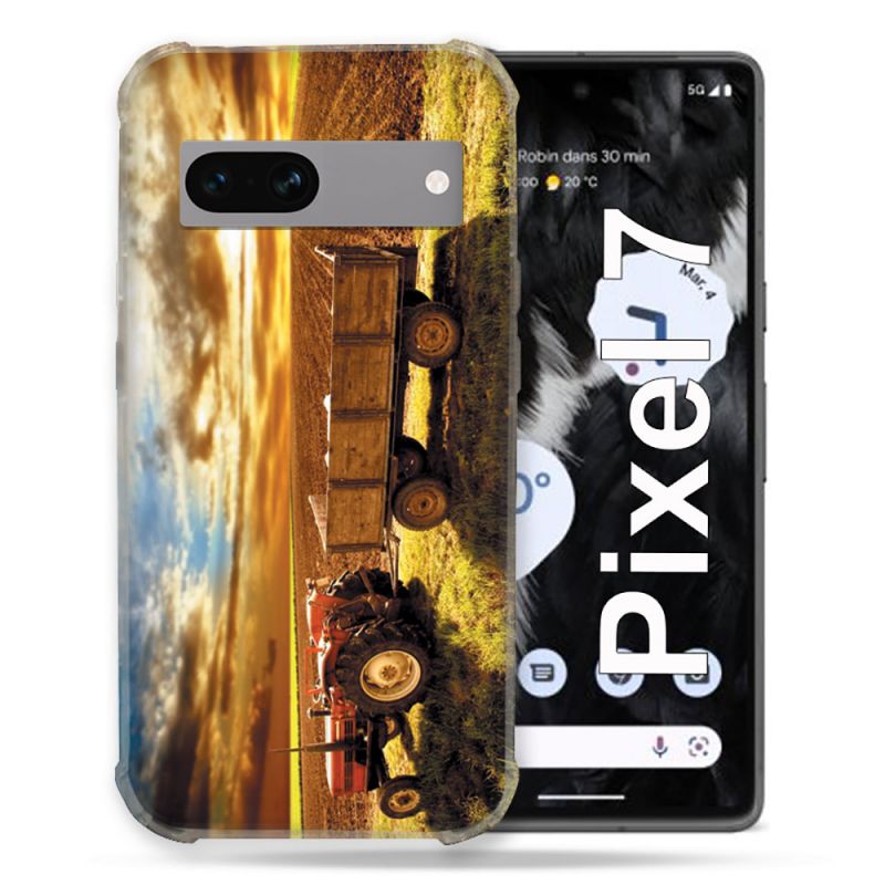 Coque Renforcée Pour Google Pixel 7 Agriculture Tracteur Color