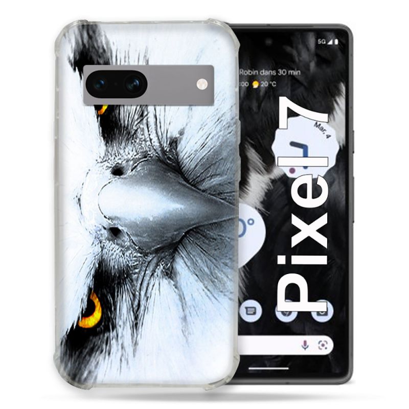 Coque Renforcée Pour Google Pixel 7 Animal Aigle Royal Blanc