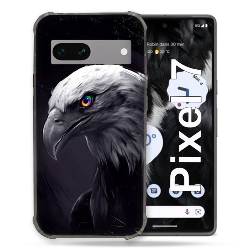 Coque Renforcée Pour Google Pixel 7 Animal Aigle Royal Noir