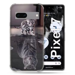 Coque Renforcée Pour Google Pixel 7 Animal Chat Reflet