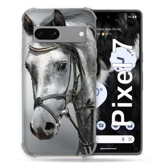 Coque Renforcée Pour Google Pixel 7 Animal Cheval Blanc