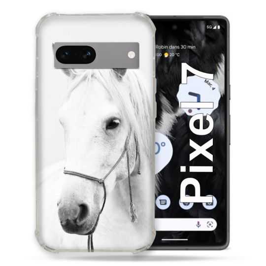 Coque Renforcée Pour Google Pixel 7 Animal Cheval Cristal