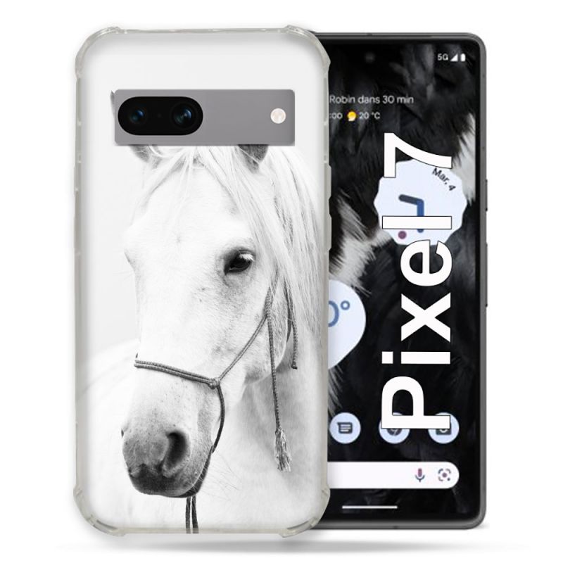 Coque Renforcée Pour Google Pixel 7 Animal Cheval Cristal