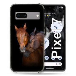 Coque Renforcée Pour Google Pixel 7 Animal Cheval Marron