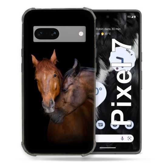 Coque Renforcée Pour Google Pixel 7 Animal Cheval Marron