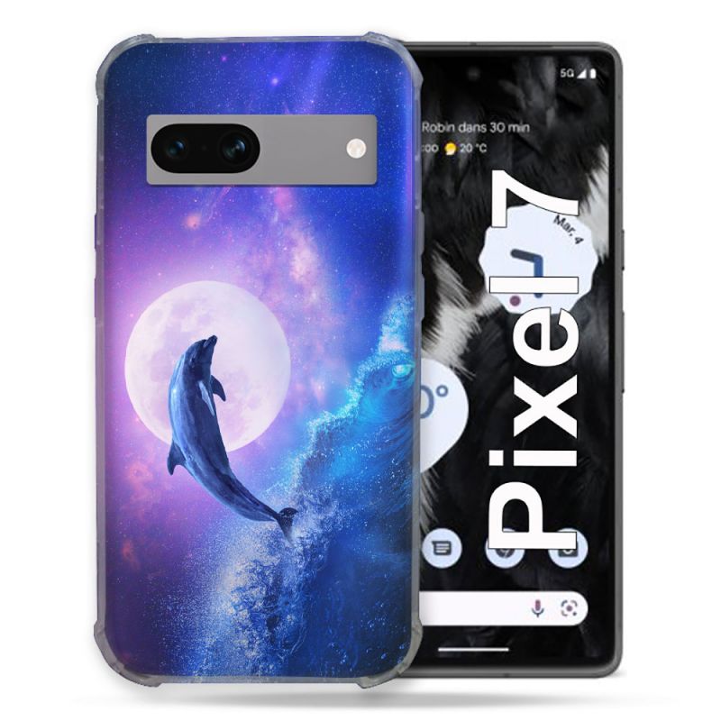 Coque Renforcée Pour Google Pixel 7 Animal Dauphin Vague