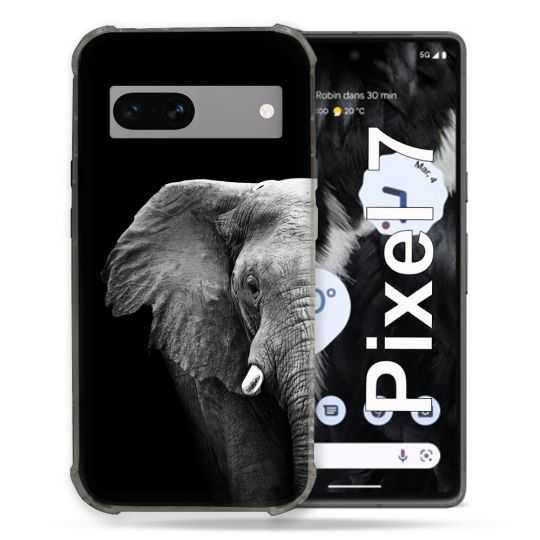 Coque Renforcée Pour Google Pixel 7 Animal Elephant Noir