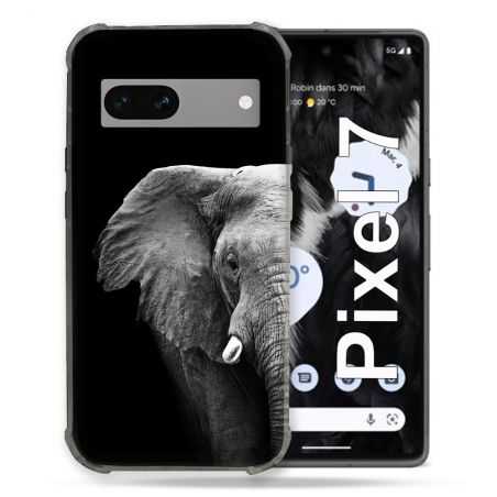 Coque Renforcée Pour Google Pixel 7 Animal Elephant Noir