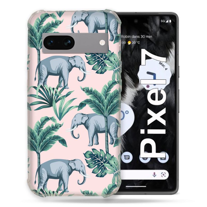 Coque Renforcée Pour Google Pixel 7 Animal Elephant Pattern
