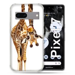 Coque Renforcée Pour Google Pixel 7 Animal Girafe Blanche