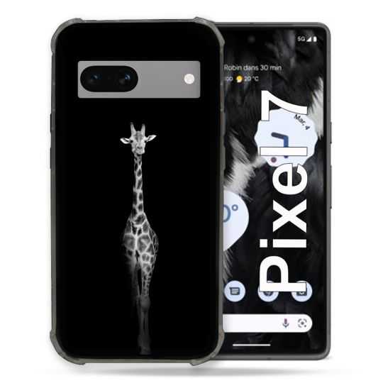 Coque Renforcée Pour Google Pixel 7 Animal Girafe Noire