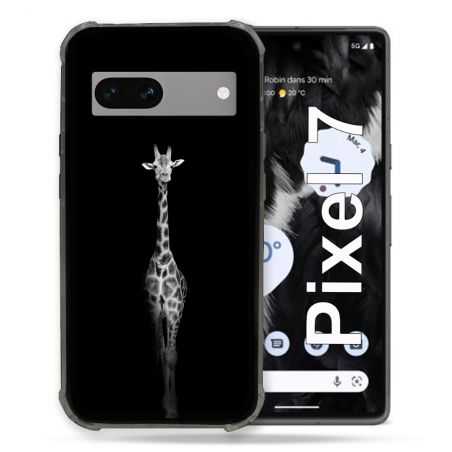 Coque Renforcée Pour Google Pixel 7 Animal Girafe Noire