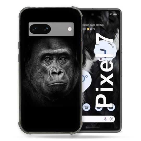 Coque Renforcée Pour Google Pixel 7 Animal Gorille Noir
