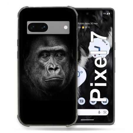 Coque Renforcée Pour Google Pixel 7 Animal Gorille Noir