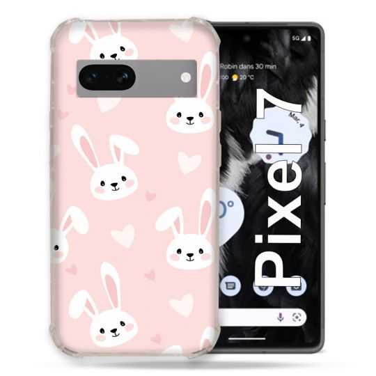 Coque Renforcée Pour Google Pixel 7 Animal Lapin Rose