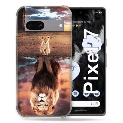 Coque Renforcée Pour Google Pixel 7 Animal Lion Reflet