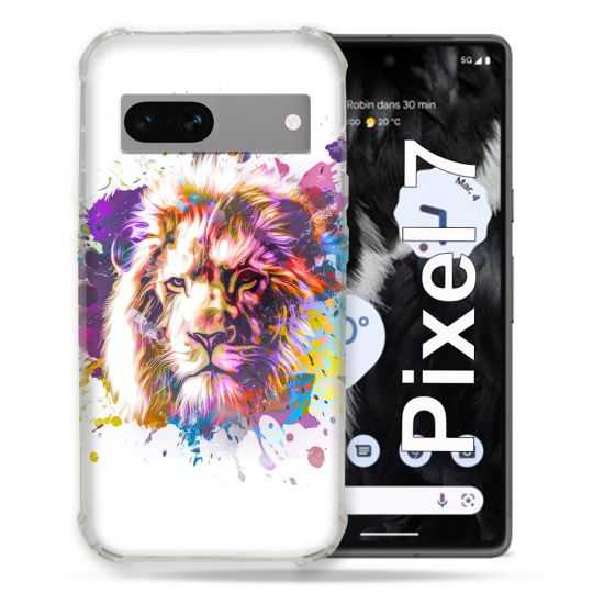 Coque Renforcée Pour Google Pixel 7 Animal Lion Tag