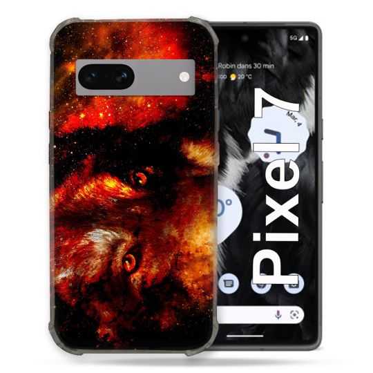 Coque Renforcée Pour Google Pixel 7 Animal Loup Espace