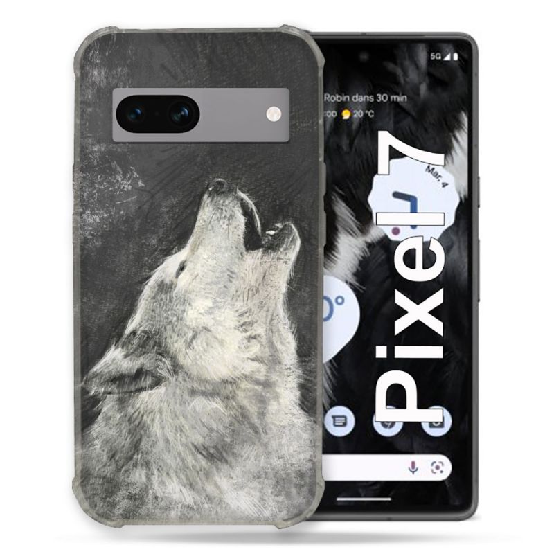 Coque Renforcée Pour Google Pixel 7 Animal Loup Hurlement