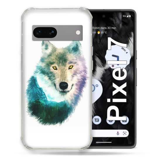Coque Renforcée Pour Google Pixel 7 Animal Loup Montagne