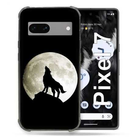 Coque Renforcée Pour Google Pixel 7 Animal Loup Noir