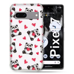 Coque Renforcée Pour Google Pixel 7 Animal Panda Cœur
