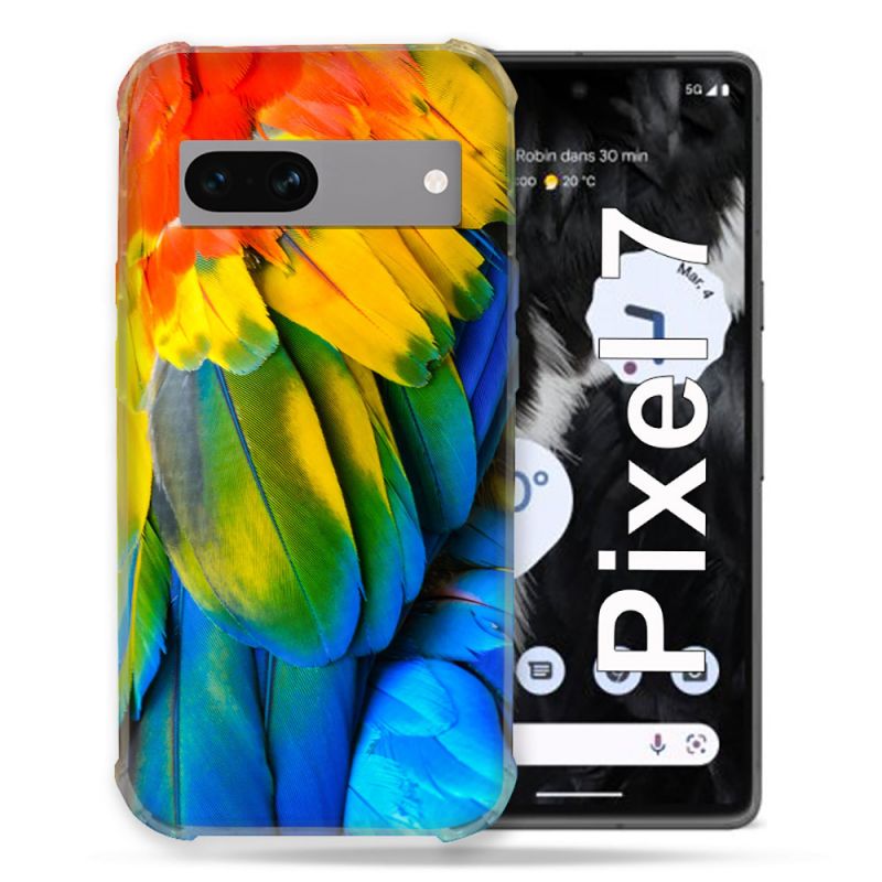 Coque Renforcée Pour Google Pixel 7 Animal Perroquet Plume