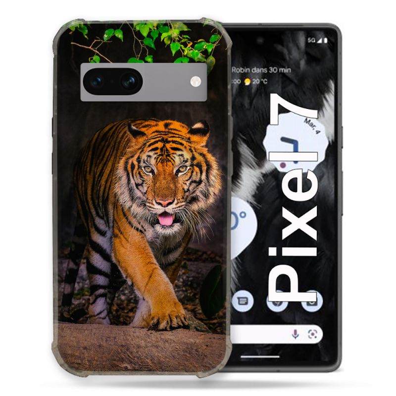 Coque Renforcée Pour Google Pixel 7 Animal Tigre Jungle