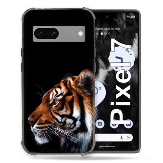 Coque Renforcée Pour Google Pixel 7 Animal Tigre Noir