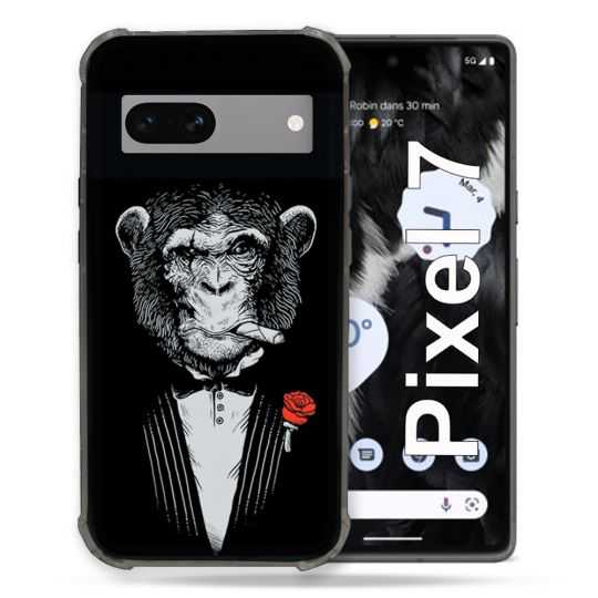 Coque Renforcée Pour Google Pixel 7 Decale Singe Mafia