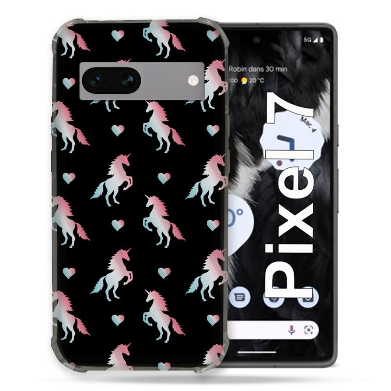 Coque Renforcée Pour Google Pixel 7 Fantastique Licorne Pattern