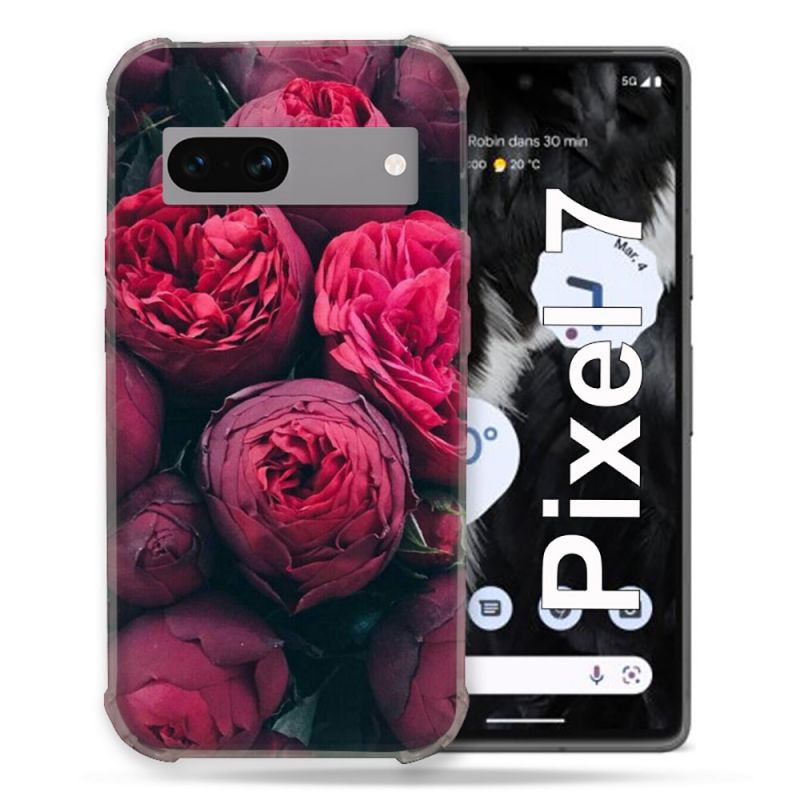 Coque Renforcée Pour Google Pixel 7 Fleur Pivoine