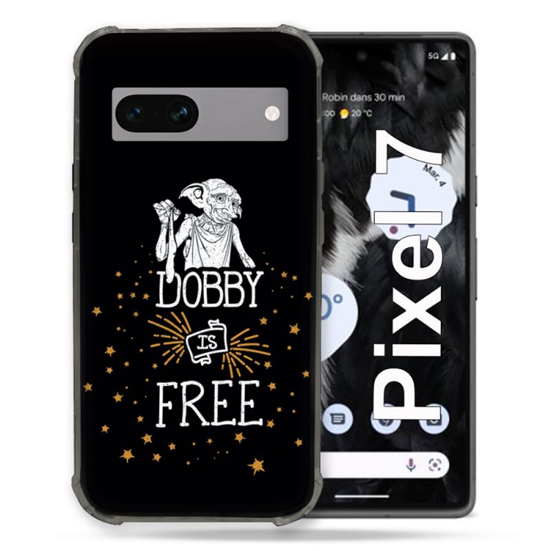 Coque Renforcée Pour Google Pixel 7 Harry Potter Dobby Free Noir