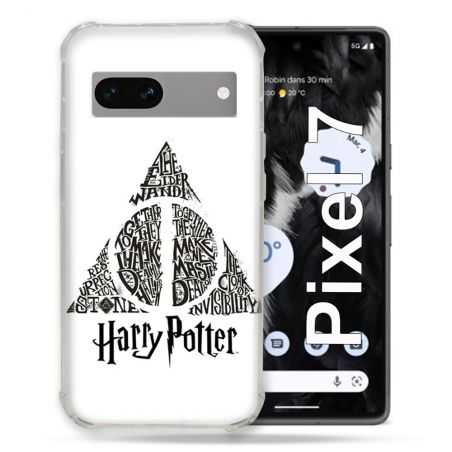 Coque Renforcée Pour Google Pixel 7 Harry Potter Hollows triangle Blanc