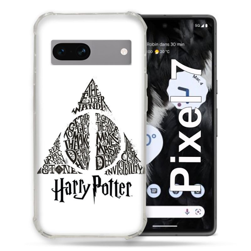 Coque Renforcée Pour Google Pixel 7 Harry Potter Hollows triangle Blanc