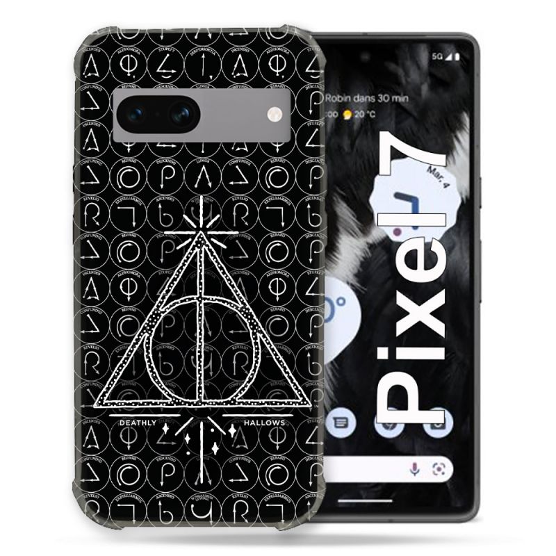 Coque Renforcée Pour Google Pixel 7 Harry Potter Hollows Triangle Noir