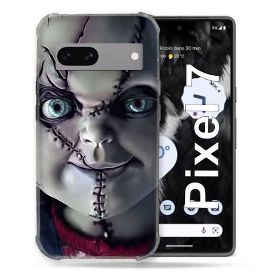 Coque Renforcée Pour Google Pixel 7 Horreur Chucky Cicatrice