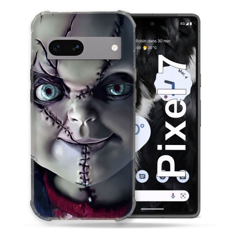 Coque Renforcée Pour Google Pixel 7 Horreur Chucky Cicatrice
