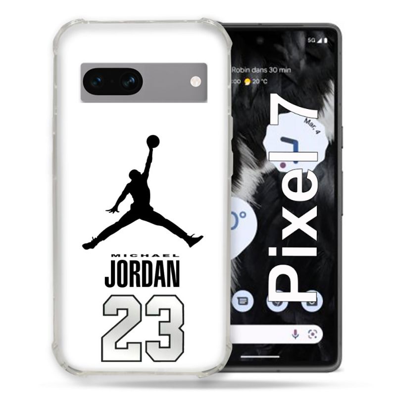 Coque Renforcée Pour Google Pixel 7 Jordan 23 Blanc
