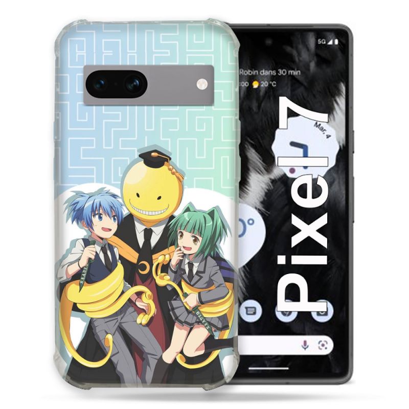 Coque Renforcée Pour Google Pixel 7 Manga Assassination Classroom Kuro Trio