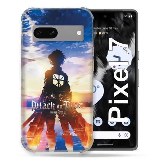 Coque Renforcée Pour Google Pixel 7 Manga Attaque Titans Soleil