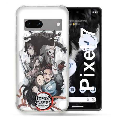 Coque Renforcée Pour Google Pixel 7 Manga Demon Slayer Blanc