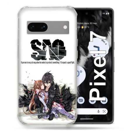 Coque Renforcée Pour Google Pixel 7 Manga SAO sword Art Online Blanc