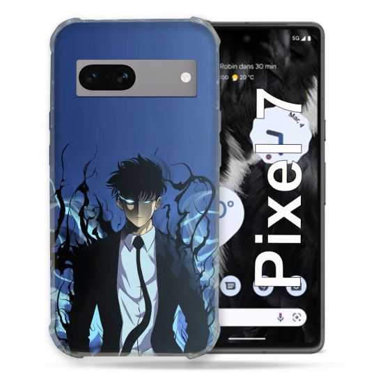 Coque Renforcée Pour Google Pixel 7 Manga Solo Leveling Sung Bleu