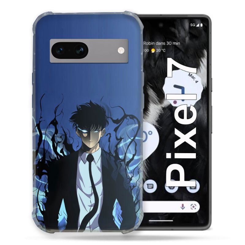 Coque Renforcée Pour Google Pixel 7 Manga Solo Leveling Sung Bleu